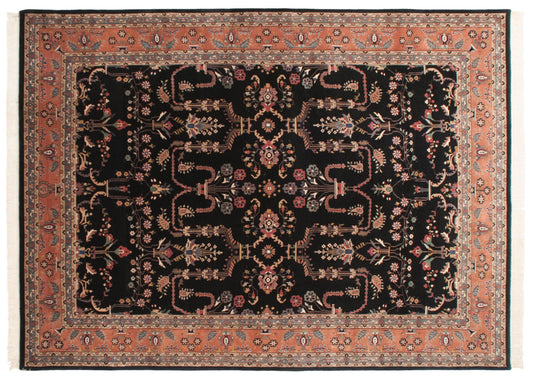 10x13.5 Vintage Indian Mohajeran Sarouk Design Carpet