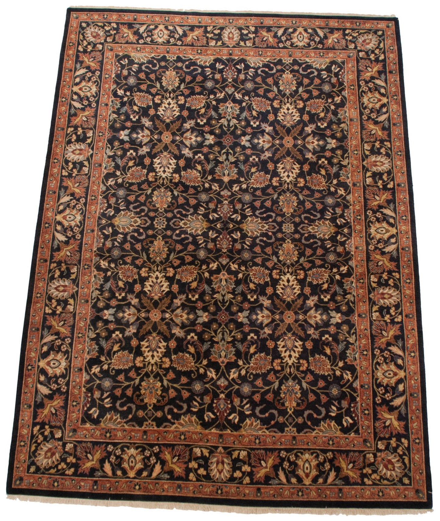 10x14 Vintage Indian Yezd Design Carpet