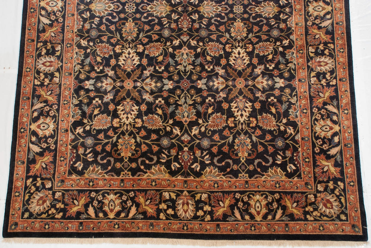 10x14 Vintage Indian Yezd Design Carpet