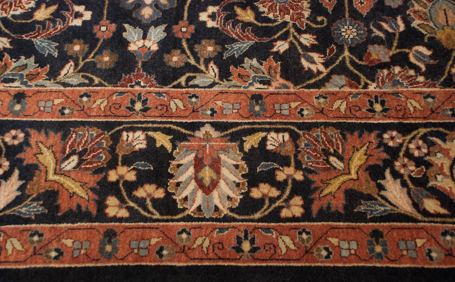 10x14 Vintage Indian Yezd Design Carpet