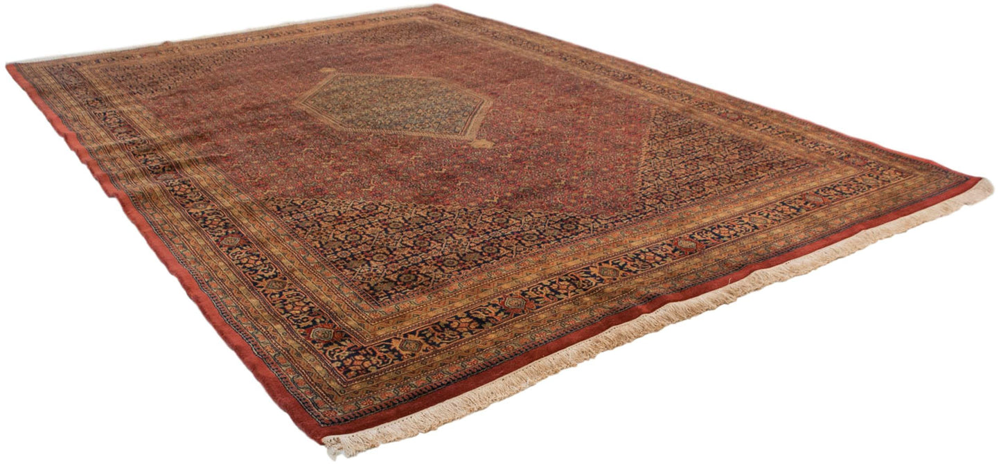 10x14 Vintage Tea Washed Indian Bijar Design Carpet