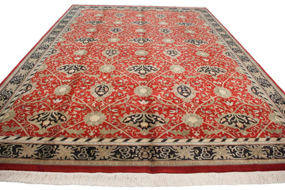 10x14 Vintage Indian William Morris Design Carpet