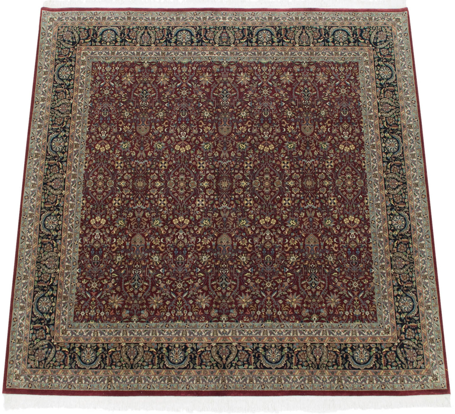 10x10 New Indian Tabriz Design Square Carpet