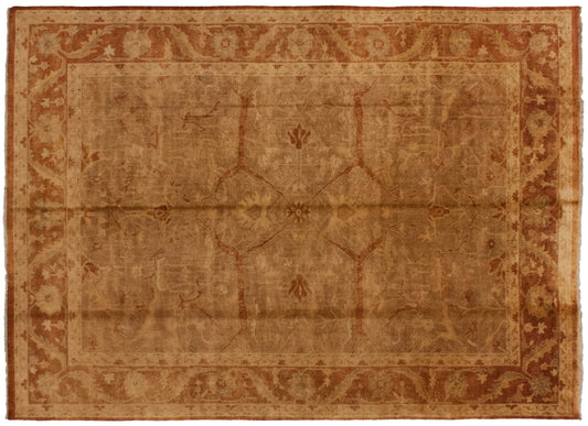 10x13.5 New Gold Wash Indian Oushak Design Carpet