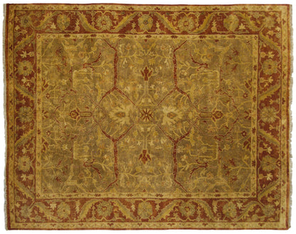8x10 New Gold Wash Indian Oushak Design Carpet