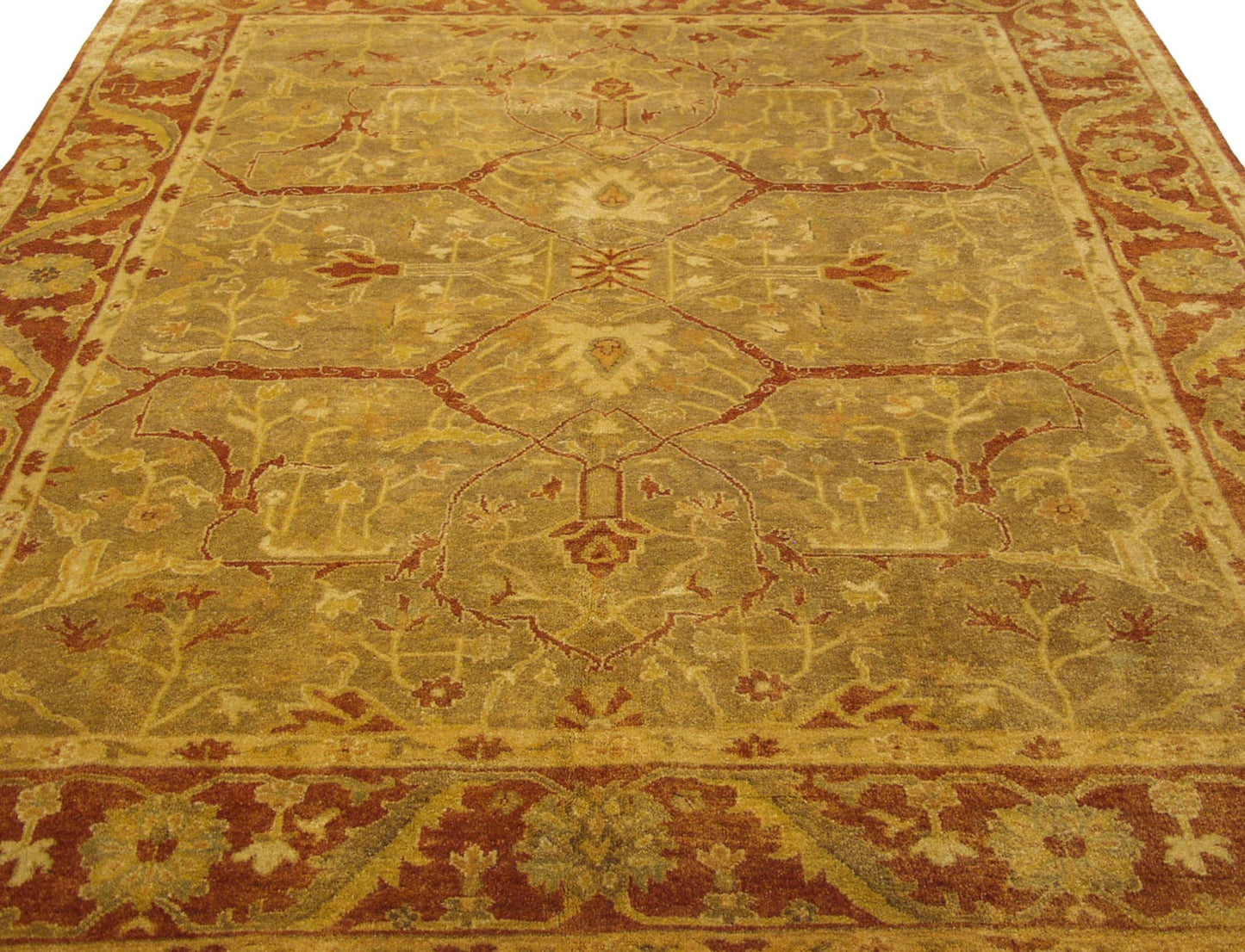 8x10 New Gold Wash Indian Oushak Design Carpet