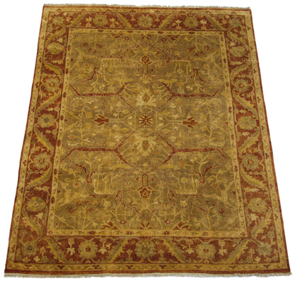 8x10 New Gold Wash Indian Oushak Design Carpet