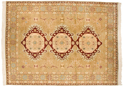 9x12 Vintage Distressed Bulgarian Caucasian Design Carpet
