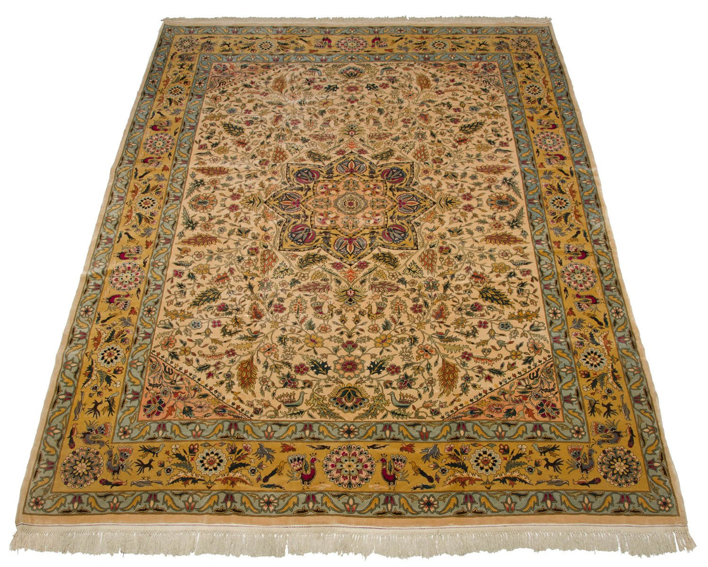 10x13.5 Vintage Fine Bulgarian Isfahan Design Carpet