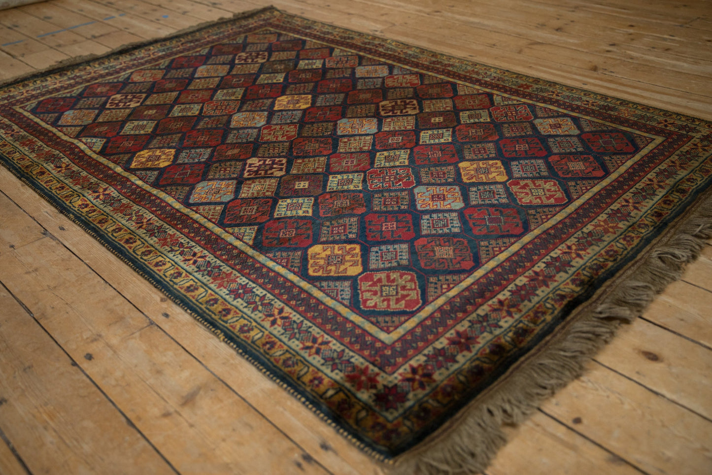 4.5x6 Vintage Indian Jaff Kurd Design Rug