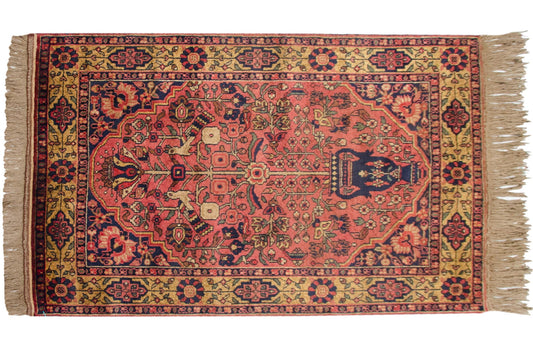 3x5 Vintage Indian Bakhtiari Design Rug