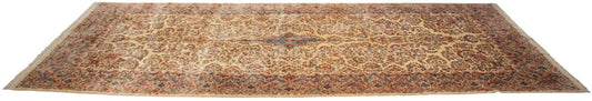9.5x22.5 Vintage Kerman Carpet