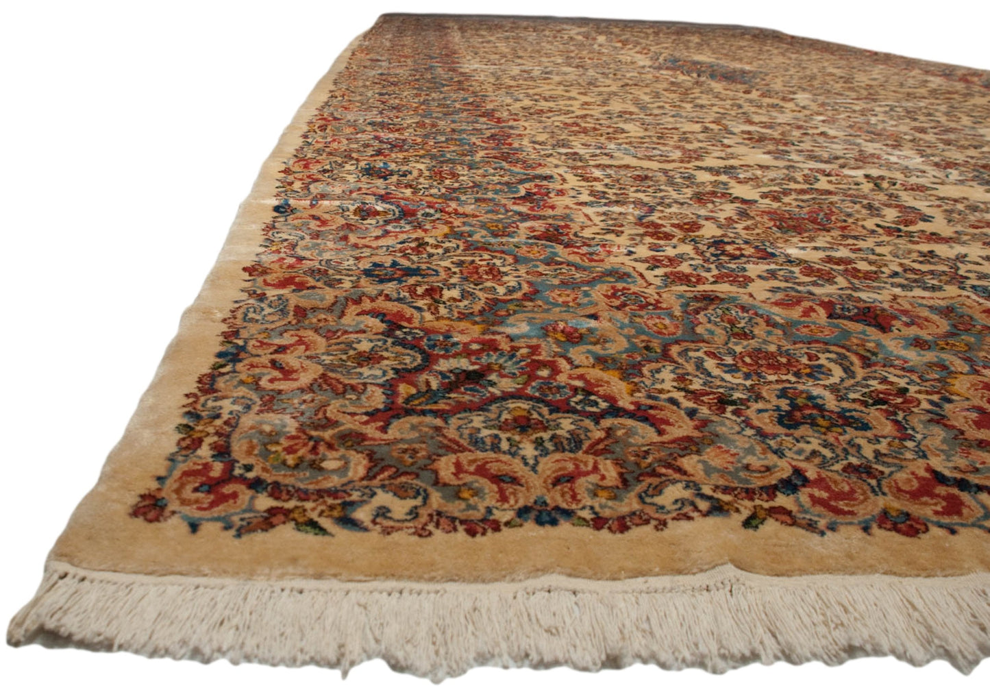 9.5x22.5 Vintage Kerman Carpet