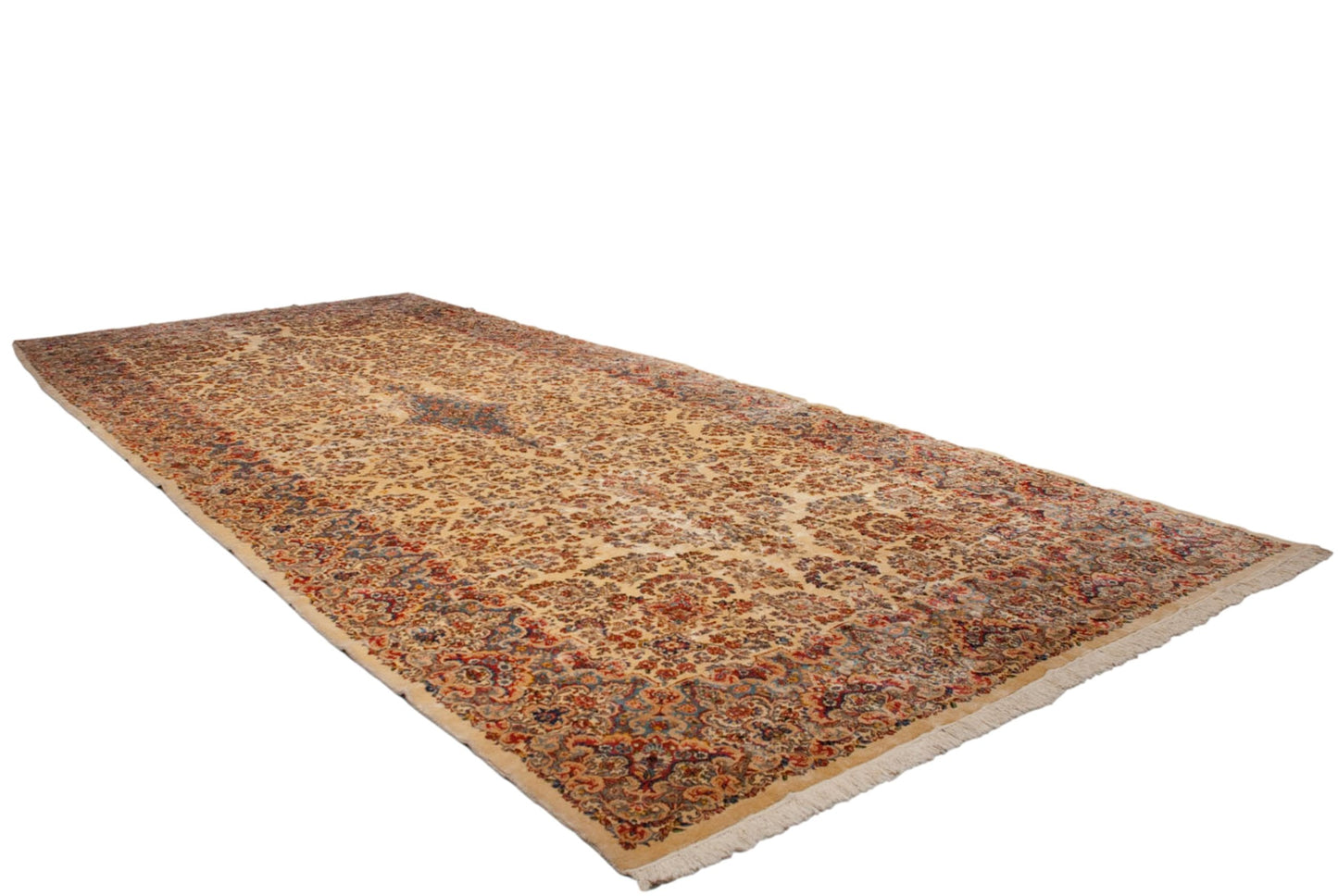 9.5x22.5 Vintage Kerman Carpet
