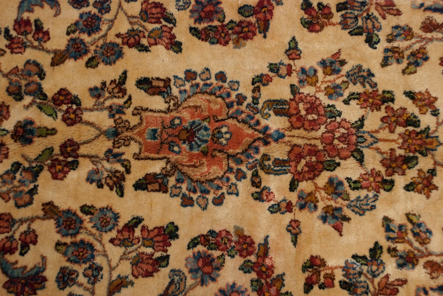 9.5x22.5 Vintage Kerman Carpet