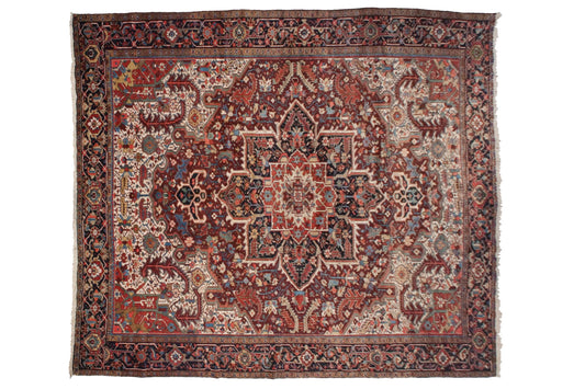 11.5x14 Vintage Heriz Carpet