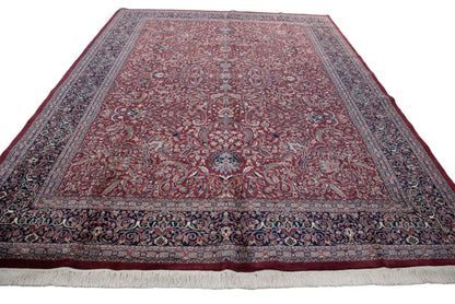 10x14 Vintage Indian Kashan Design Carpet
