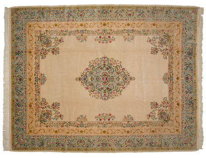 10x13 Vintage Fine Bulgarian Kerman Design Carpet