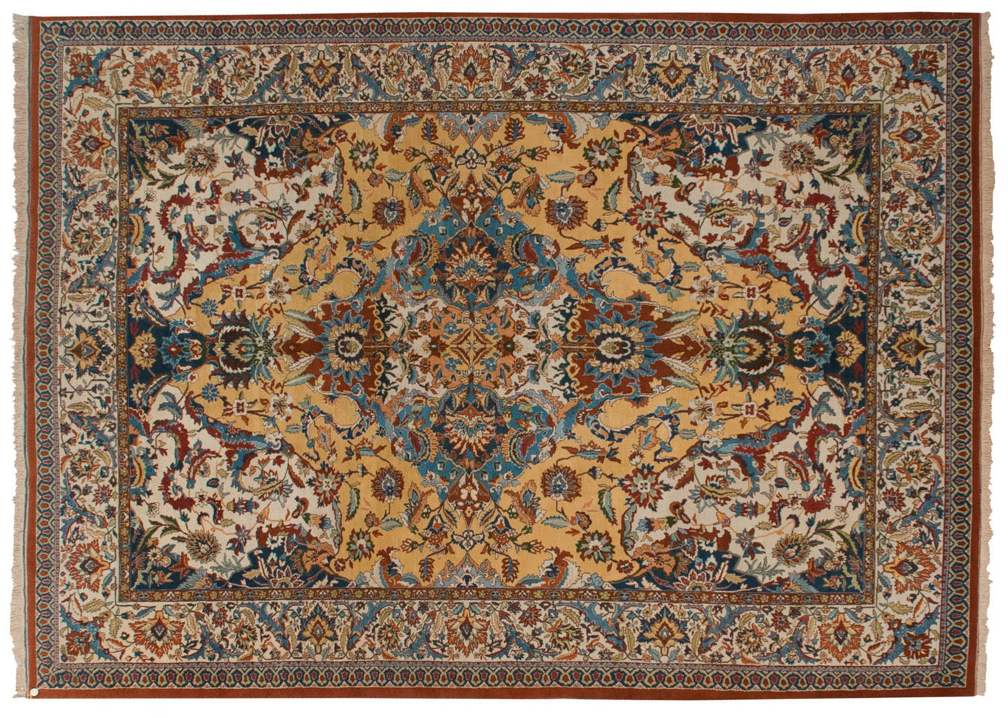 10x13.5 Vintage Indian Polonaise Design Carpet