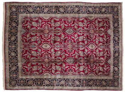 10.5x14 Vintage Kerman Carpet