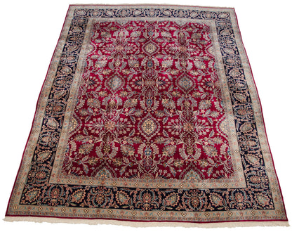 10.5x14 Vintage Kerman Carpet