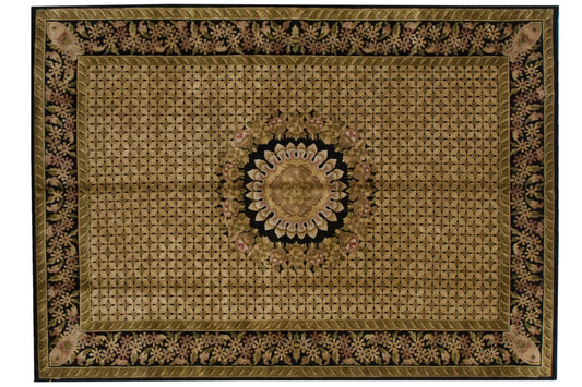 10x14.5 Indian Savonnerie Design Carpet