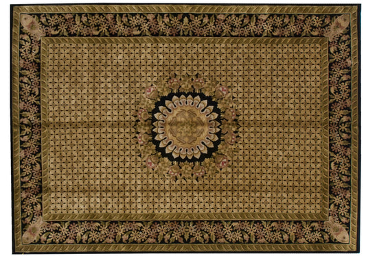 10x14.5 Indian Savonnerie Design Carpet