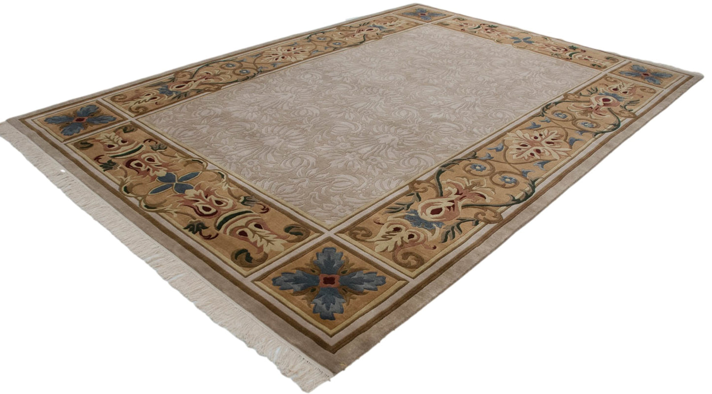 10x14 Indian Savonnerie Design Carpet