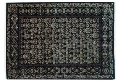 10x14 Vintage Indian Damask Design Carpet