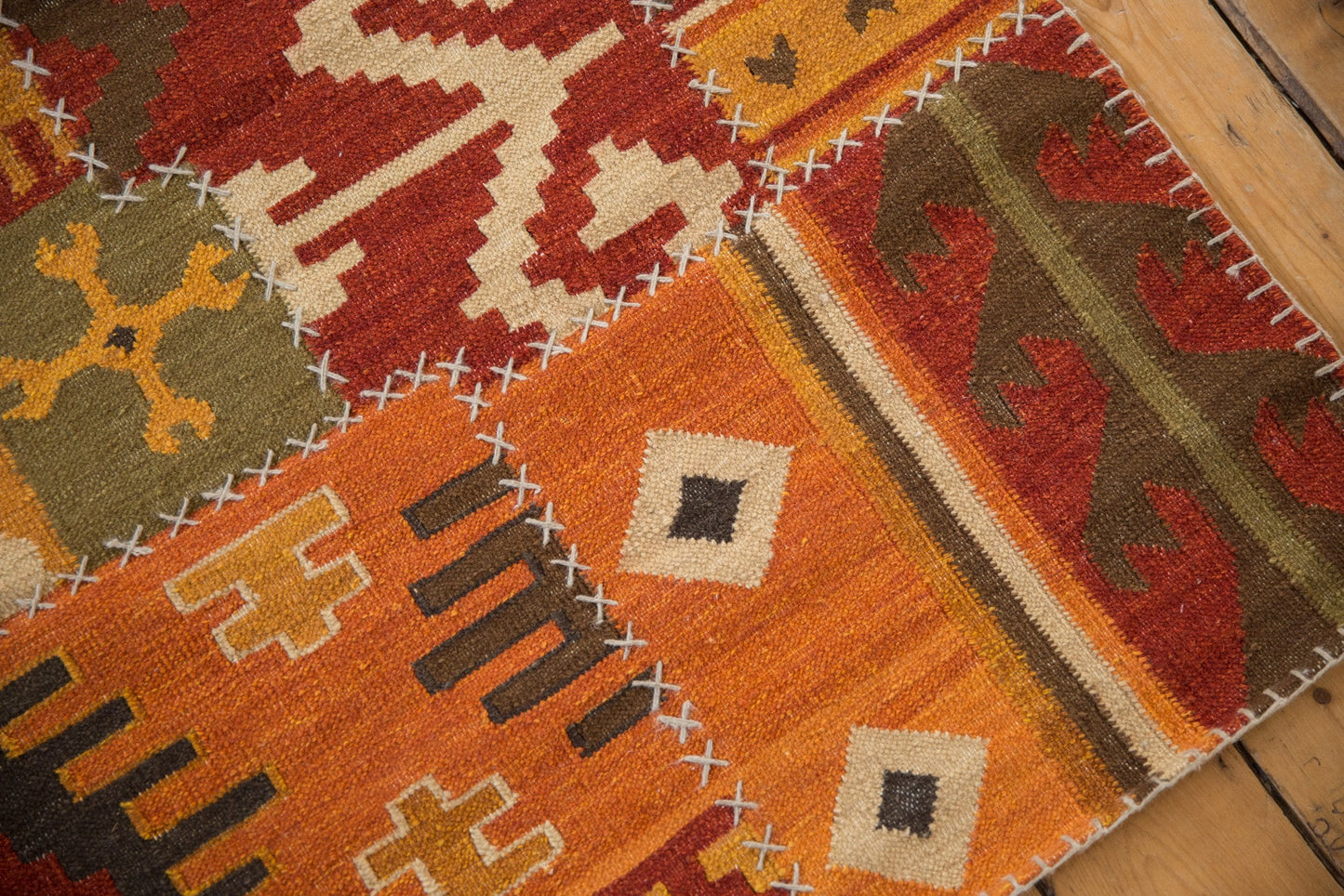 3x11.5 New Patchwork Kilim Rug Runner