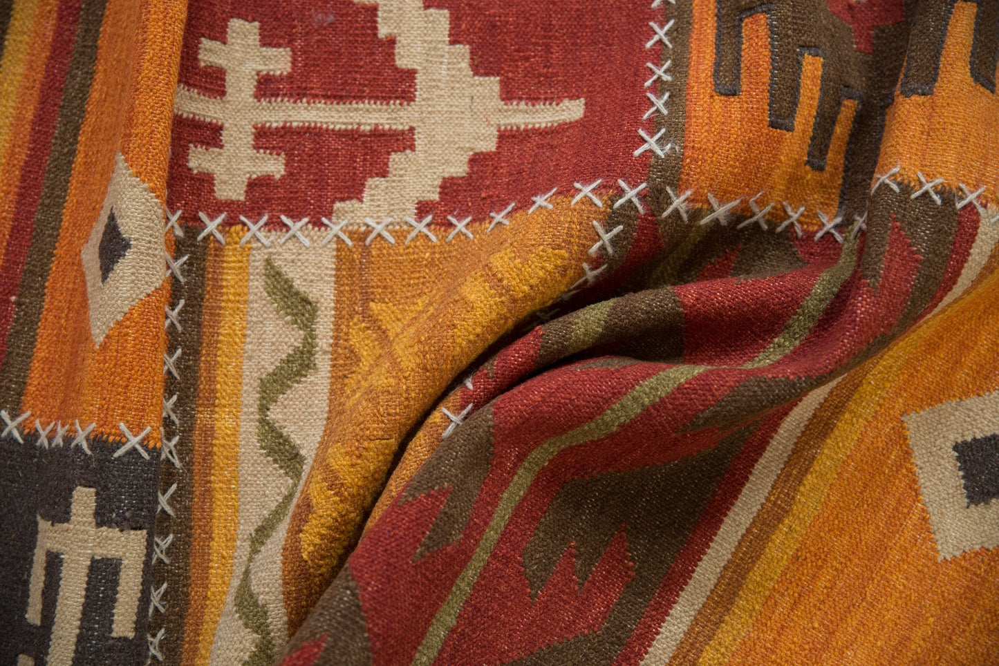 3x11.5 New Patchwork Kilim Rug Runner