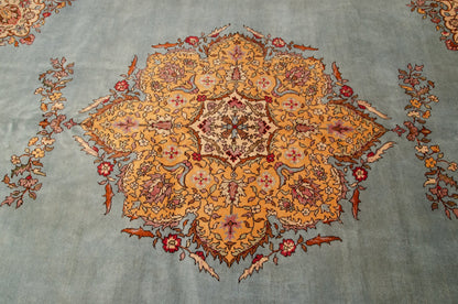 10x13 Vintage Romanian Tabriz Design Carpet