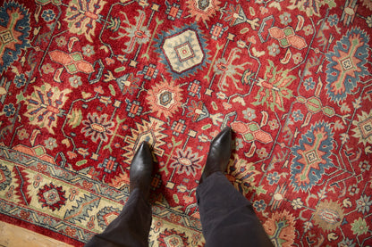 6x9 Vintage Indian Heriz Design Carpet