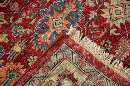 6x9 Vintage Indian Heriz Design Carpet