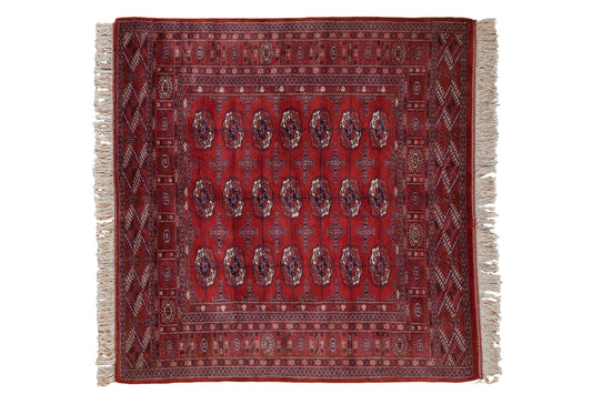 5x5 Vintage Fine Bokhara Square Rug