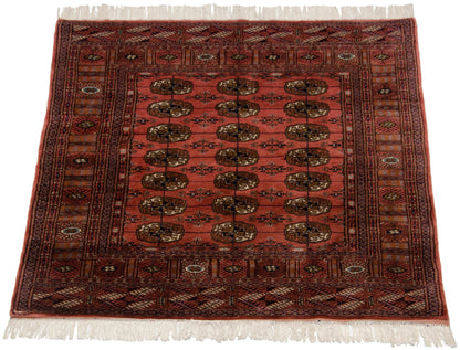 5x5 Vintage Fine Bokhara Square Rug