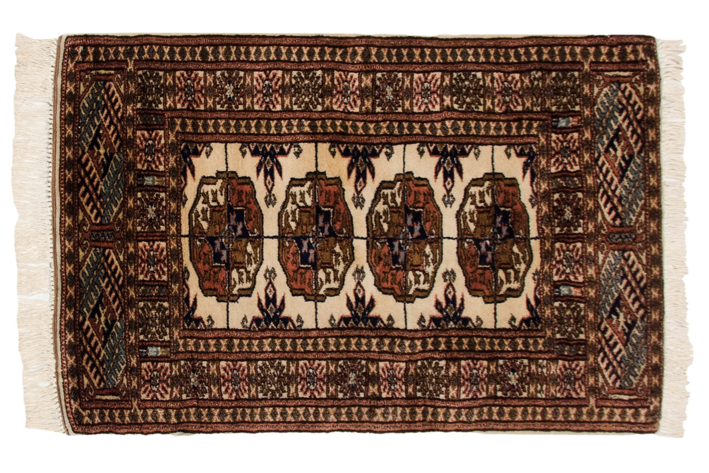 2x3 Vintage Fine Bokhara Rug Mat