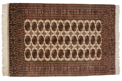 4x6 Vintage Fine Bokhara Rug