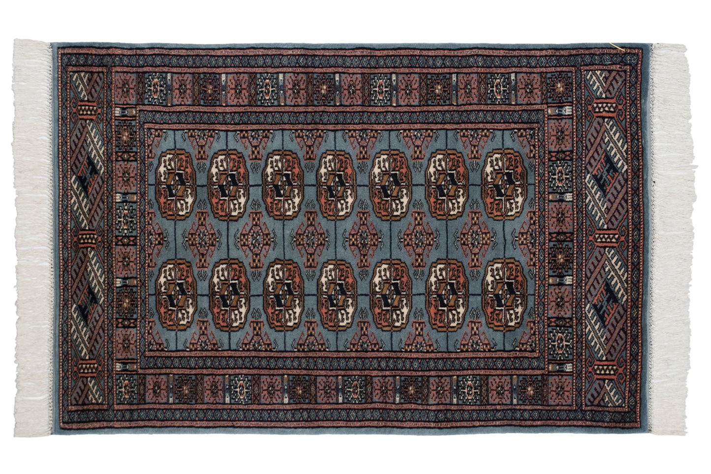 2.5x3 Vintage Fine Bokhara Square Rug