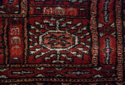 4x13.5 Vintage Fine Bokhara Rug Runner
