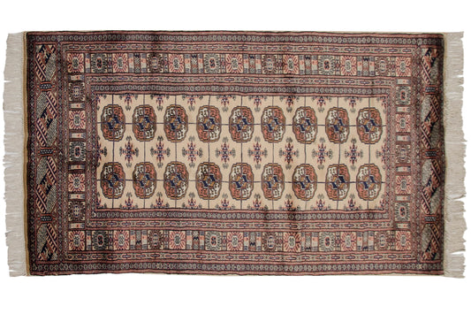 3x5.5 Vintage Fine Bokhara Rug