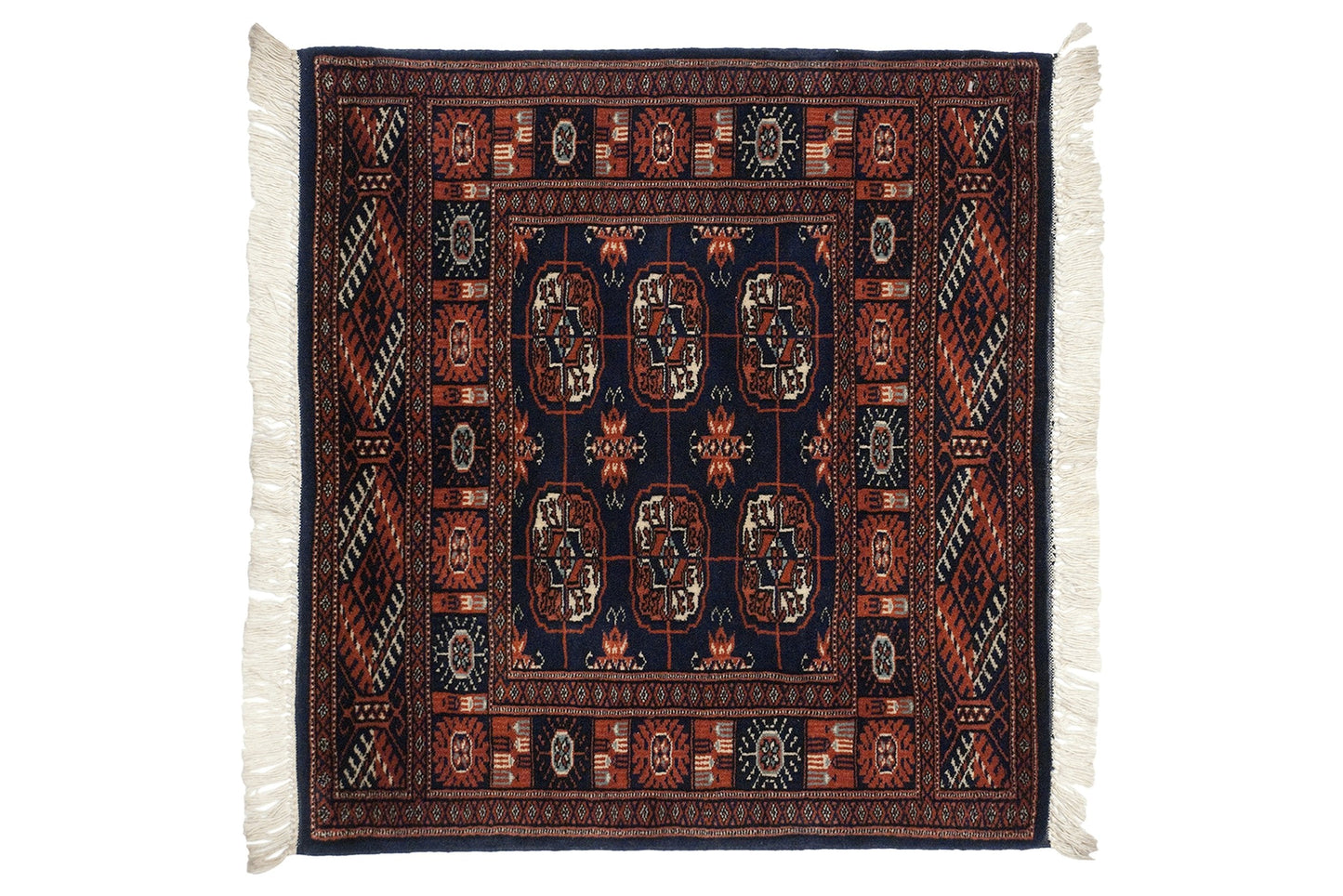 2.5x2.5 Vintage Fine Bokhara Square Rug Mat