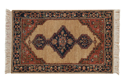 2.5x4 Vintage Armenian Serab Design Rug
