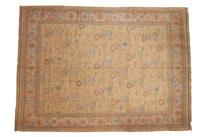 10x13.5 Vintage Tea Washed Indian Soumac Design Carpet