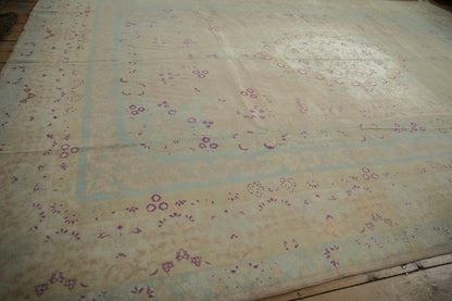 10x14 Vintage Distressed Bulgarian Kerman Design Carpet