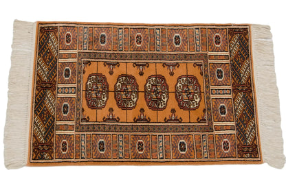 2x3 Vintage Indian Bokhara Design Rug Mat