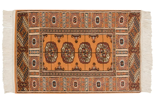 2x3 Vintage Indian Bokhara Design Rug Mat