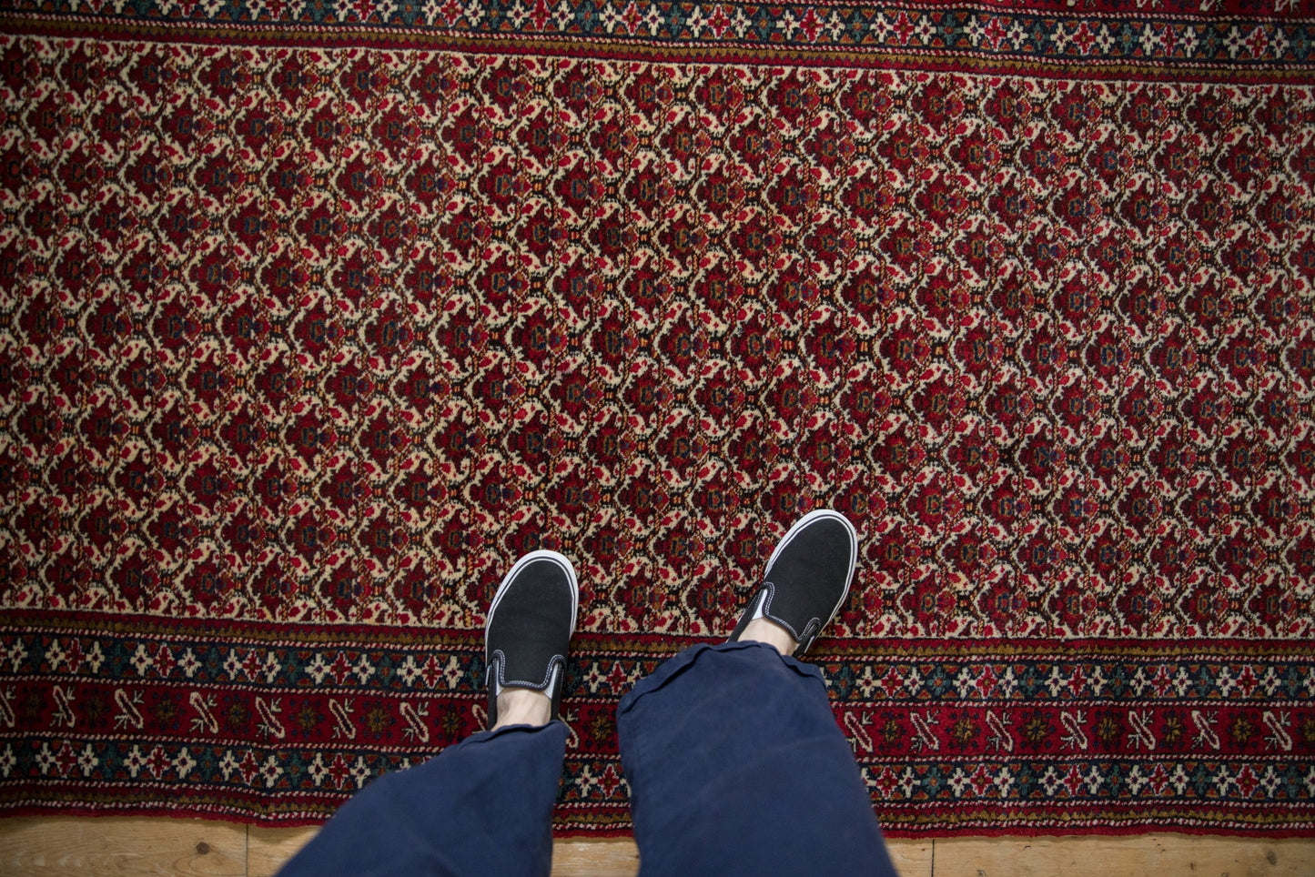 4x12 Vintage Fine Ardebil Rug Runner