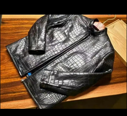 DON JOHN Crocodile Jackets Handmade Men's
