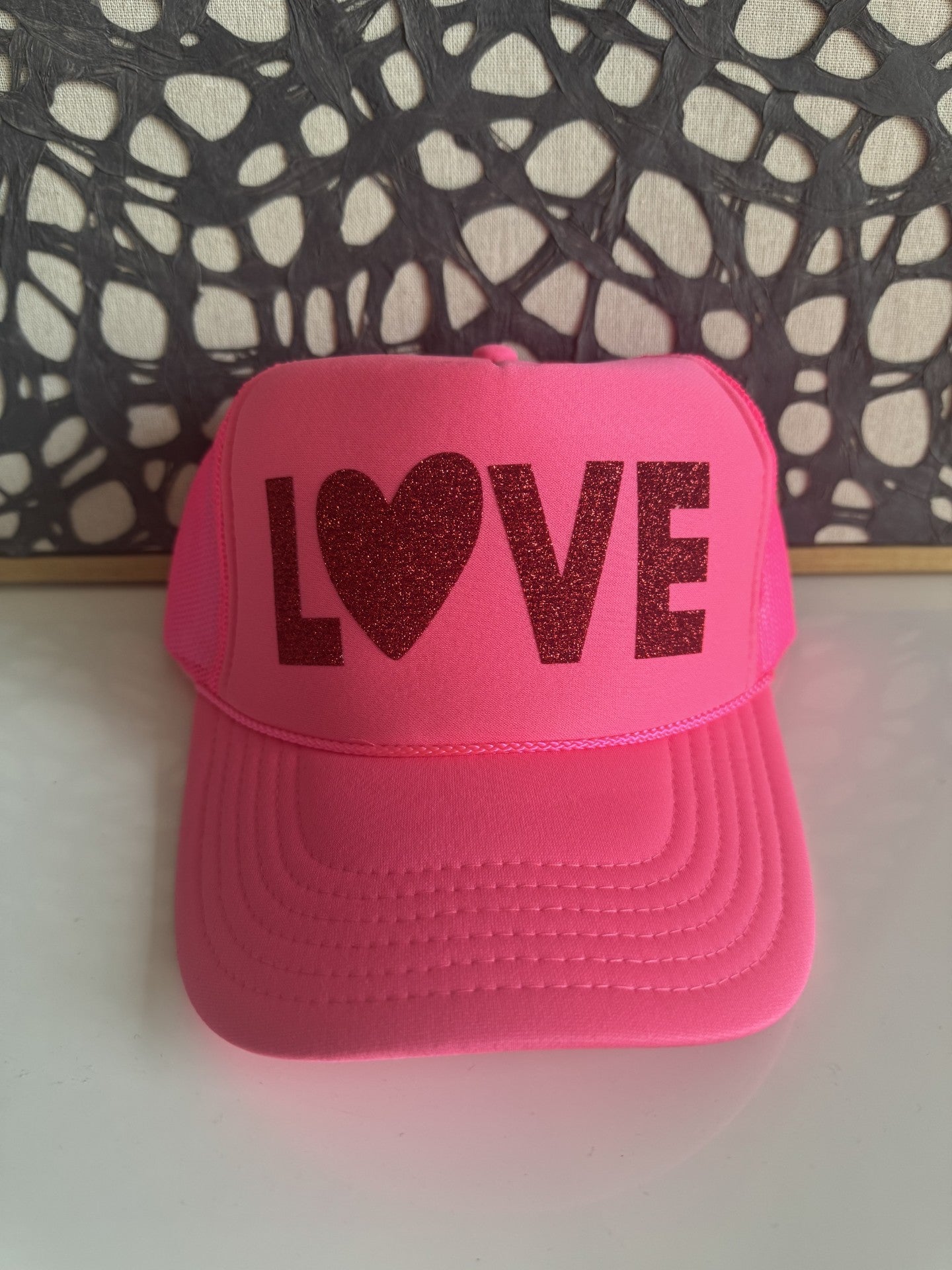Love - Neon Pink Trucker